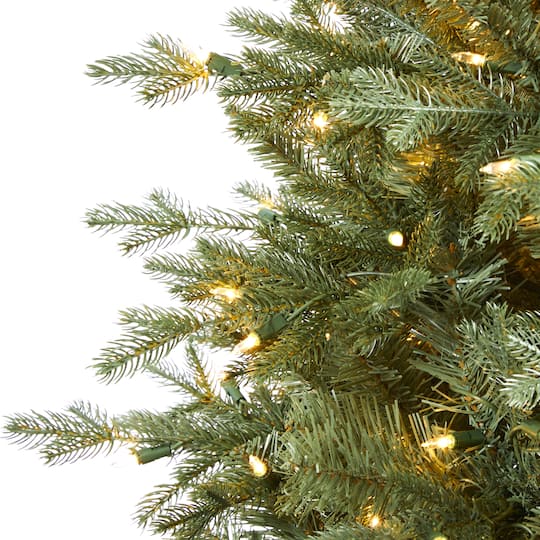 5ft. Pre-Lit New Hampshire Spruce Artificial Christmas Tree, Warm White LED Lights